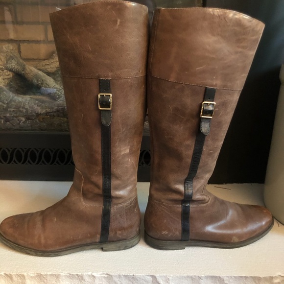 Cole Haan Brown Eldridge Leather Riding Boot - Picture 3 of 8